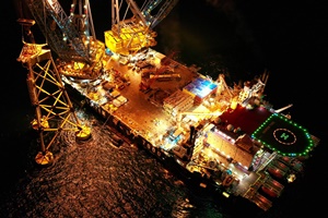 First turbine base fitted at Scottish Seagreen offshore wind farm