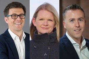 Adam Morrison Clare Lavelle and Paul Lennon l to r