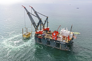 TenneT socket installed for West Beta wind farm off Egmond aan Zee coast