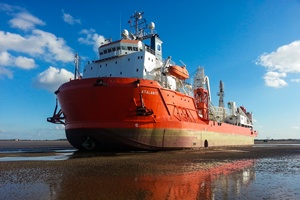 Cable Laying Vessel Atalanti Beaching