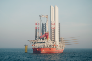 Construction of Sofia offshore wind farm. Image credit RWE Venterra Group