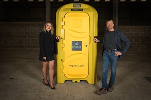 EKaterina Burge Global Business Development Manager at Cargostore Worldwide and Jon Aldiss Engineer behind LiftaLoo Griffin Special Projects Ltd. JPEG