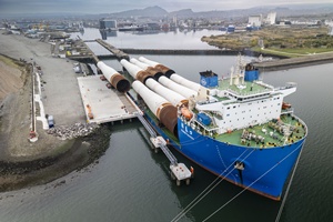 First Inch Cape XXL monopiles arrive at Port of Leith