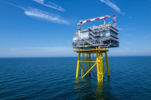 Offshore substation installed at Dieppe Le Tréport wind farm