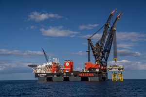Offshore substation installed at Inch Cape offshore wind farm