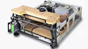 The Marine Growth Sampling Tool. Front left the scraper in green and back right the sieve that collects the fouling on the foundation. Photo Bluestream